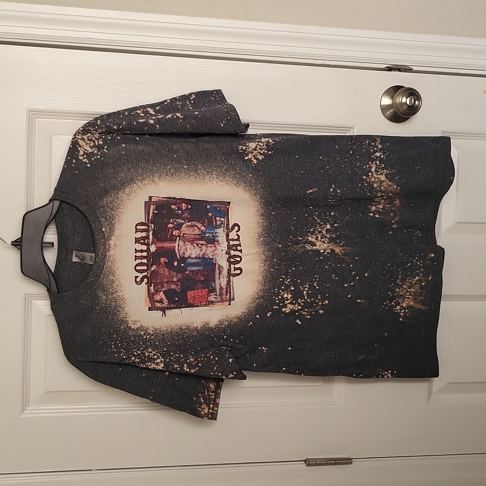 Bleached Tie Dyed Yellowstone Squad Goals T-shirt Large